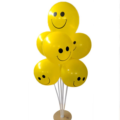 "Smiley Balloons with Stand ( 7 Balloons) - Click here to View more details about this Product